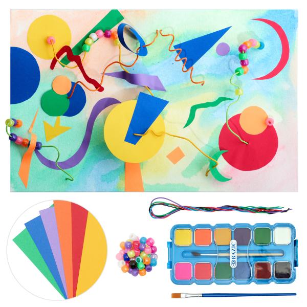 Wassily Kandinsky inspired Abstract 3D art for kids