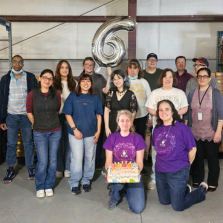 The Kids Art Box Team posing for a photo for the company's 6th birthday