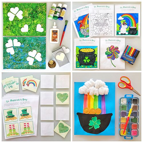 Celebrate St Patrick’s with Art, Crafts, and Games! Free download included.