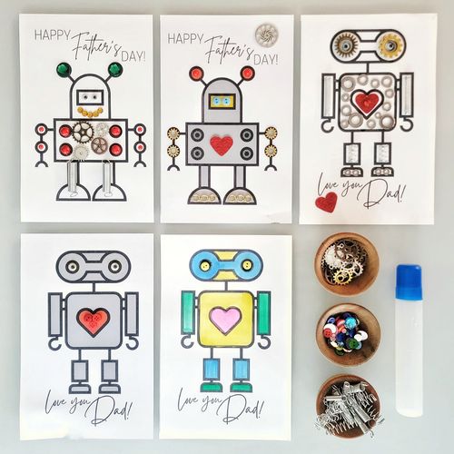 Robot DIY Father's Day Card