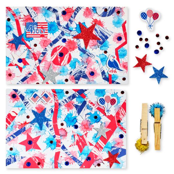America the Beautiful Abstract Collage