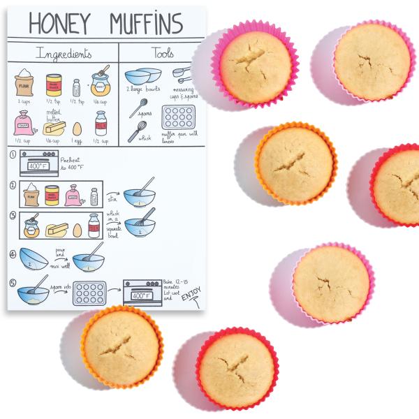Honey Muffins Montessori Visual Recipe