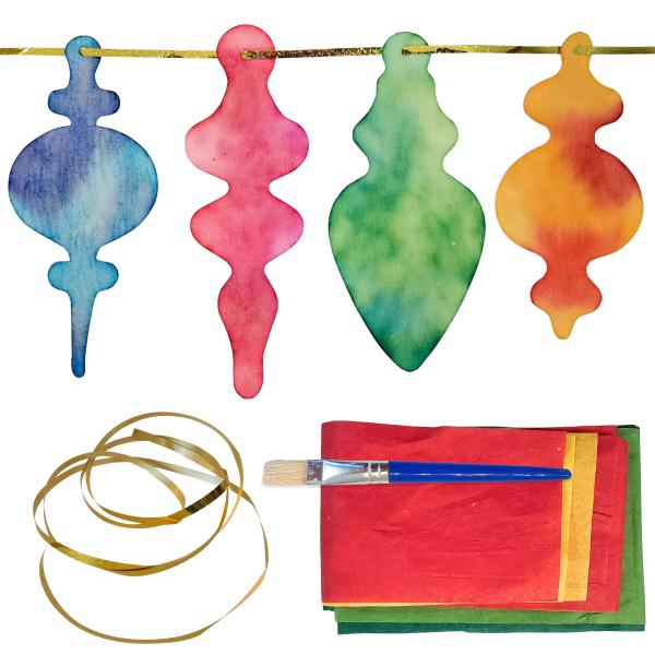 Garland with Color-Diffusing Ornaments