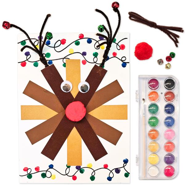 Mixed-Media Rudolph the Red Nosed Reindeer