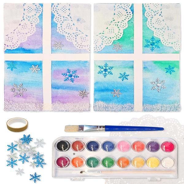 Paint-Resist Snowy Window