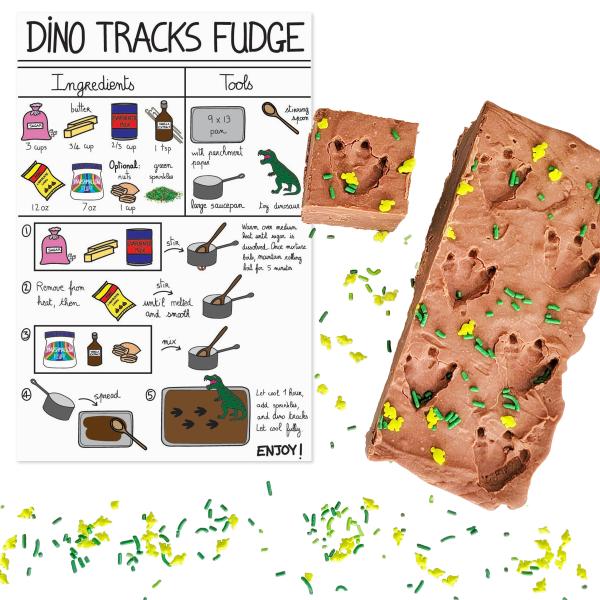 Dinosaur Tracks Fudge Visual Recipe