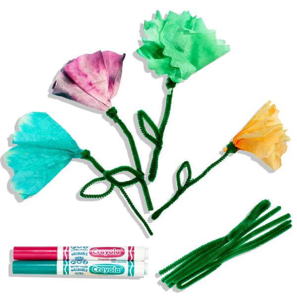 Chromatography flowers science activity for kids