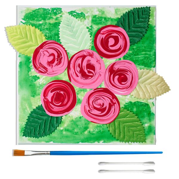 Swirled flowers -roses art for children