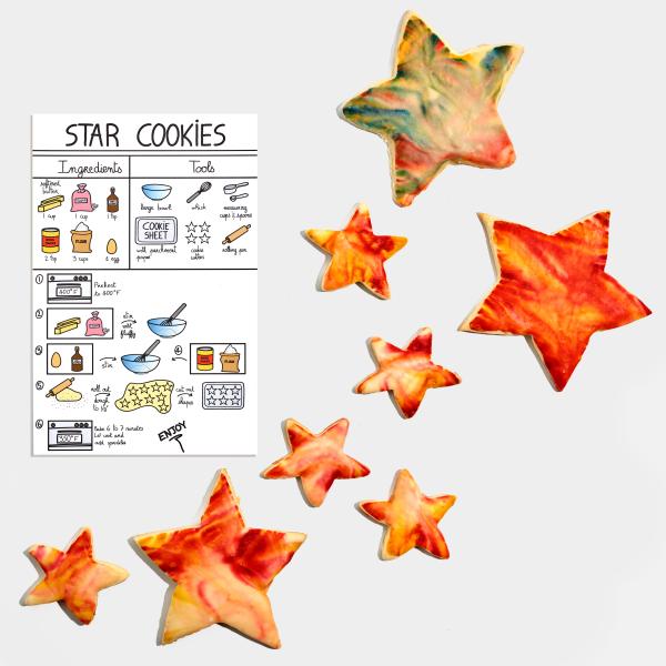 Star Cookies Visual Recipe