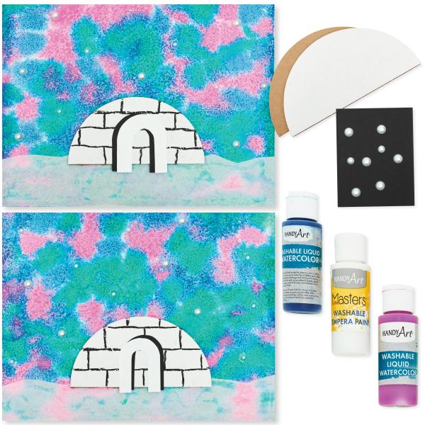 Igloo with Snowy Sky kids craft