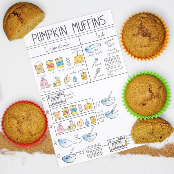 Pumpkin Muffins Visual Recipe