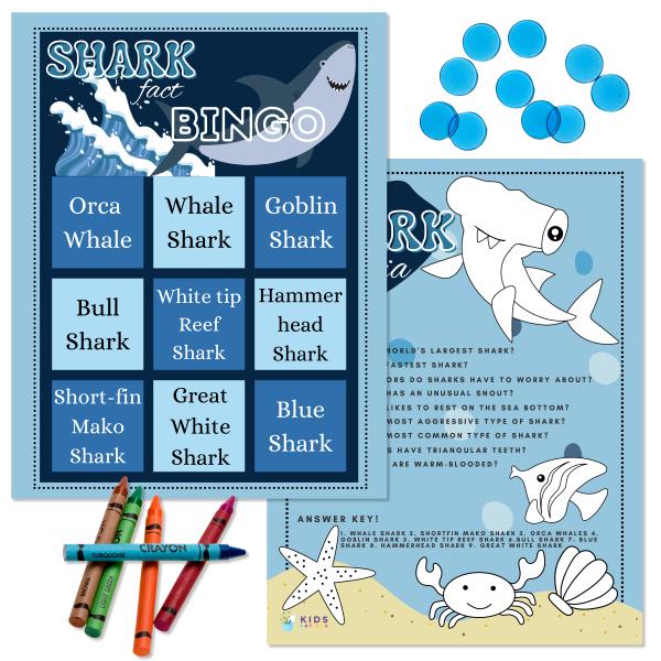 Shark Facts Science Bingo