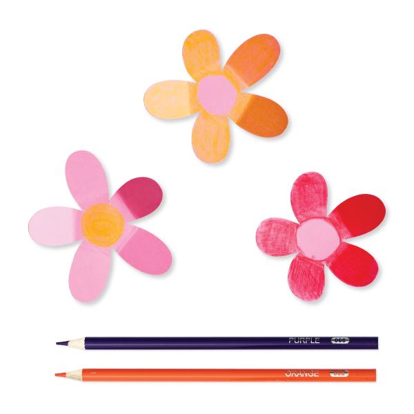 Blooming paper flower science experiment for preschool and kindergarten