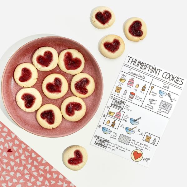 Thumbprint Cookies Visual Recipe