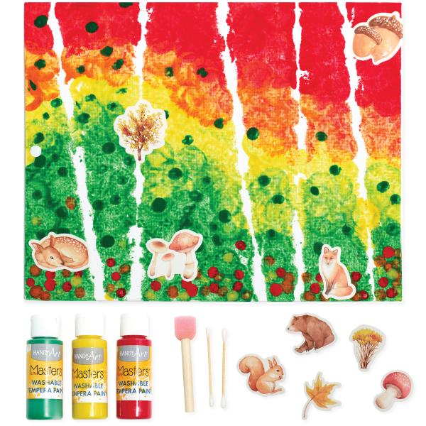 Fall Forest Paint Resist