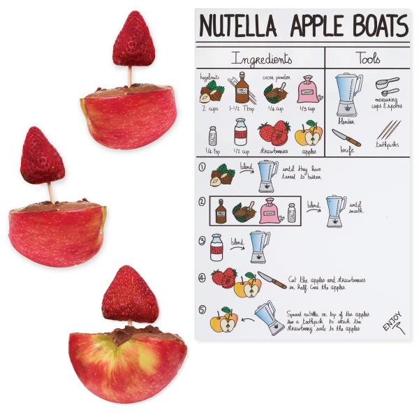 Apple Boats Visual Recipe