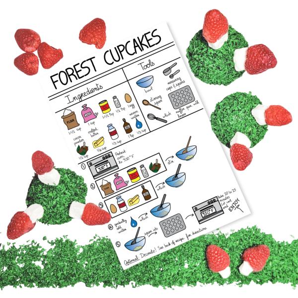 Forest Cupcakes Visual Recipe