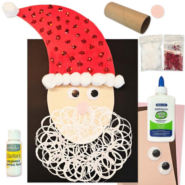 Santa with Printed-Paper Beard