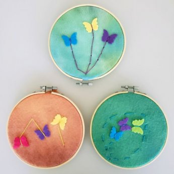 Sewing with children - felt bees