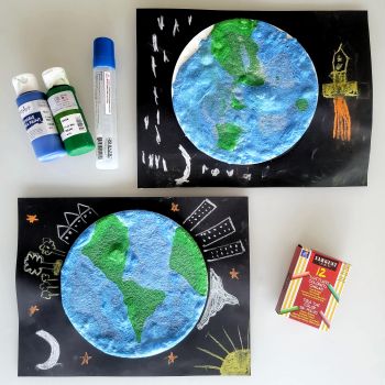 Puffy paint Earth