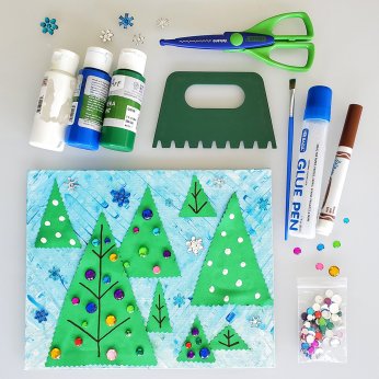 Mixed Media Snowscape