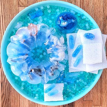 Arctic Sensory Bin Visual Recipe