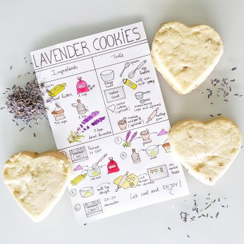 Lavender cookies visual recipe