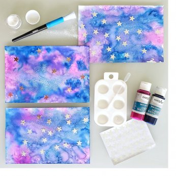 Watercolor Nebula Space Cards