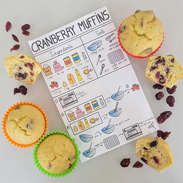 Cranberry Orange Muffins Visual Recipe
