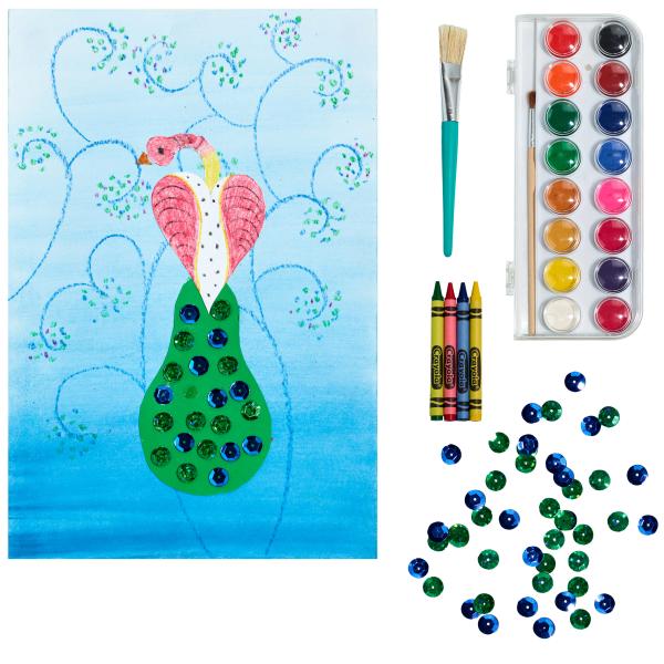 Peacock by Agnes Mpata Mixed-Media Reproduction