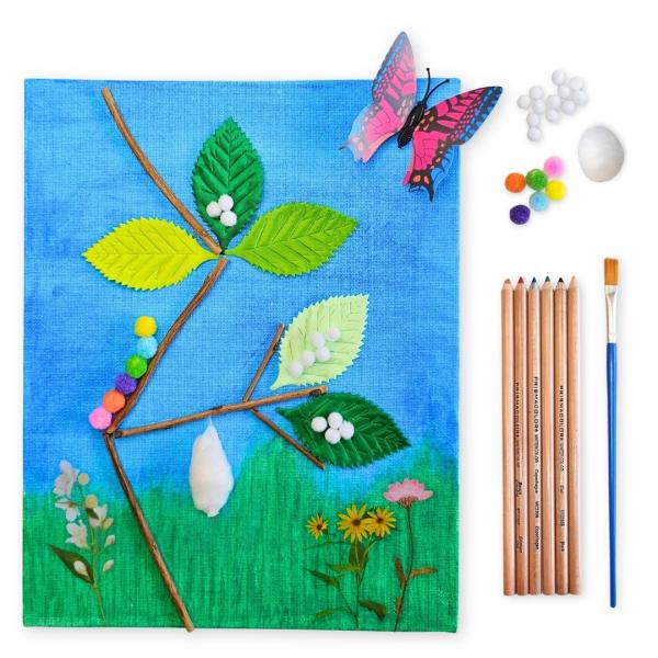 Granatapfel Mixed-Media Butterfly Life Cycle