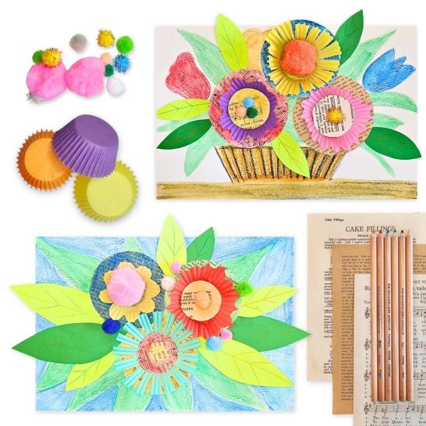 Plate CLXIX Mixed-Media Flowers