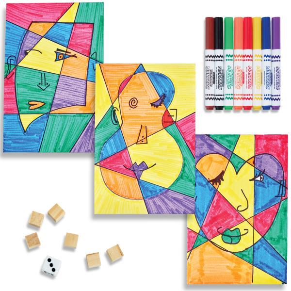 Roll-A-Picasso game for young artists