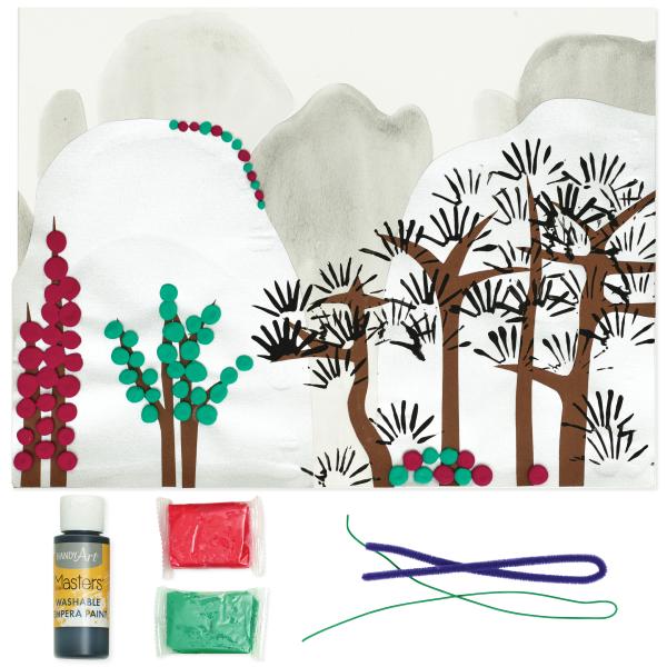 Landscape with Four Pines Reproduction