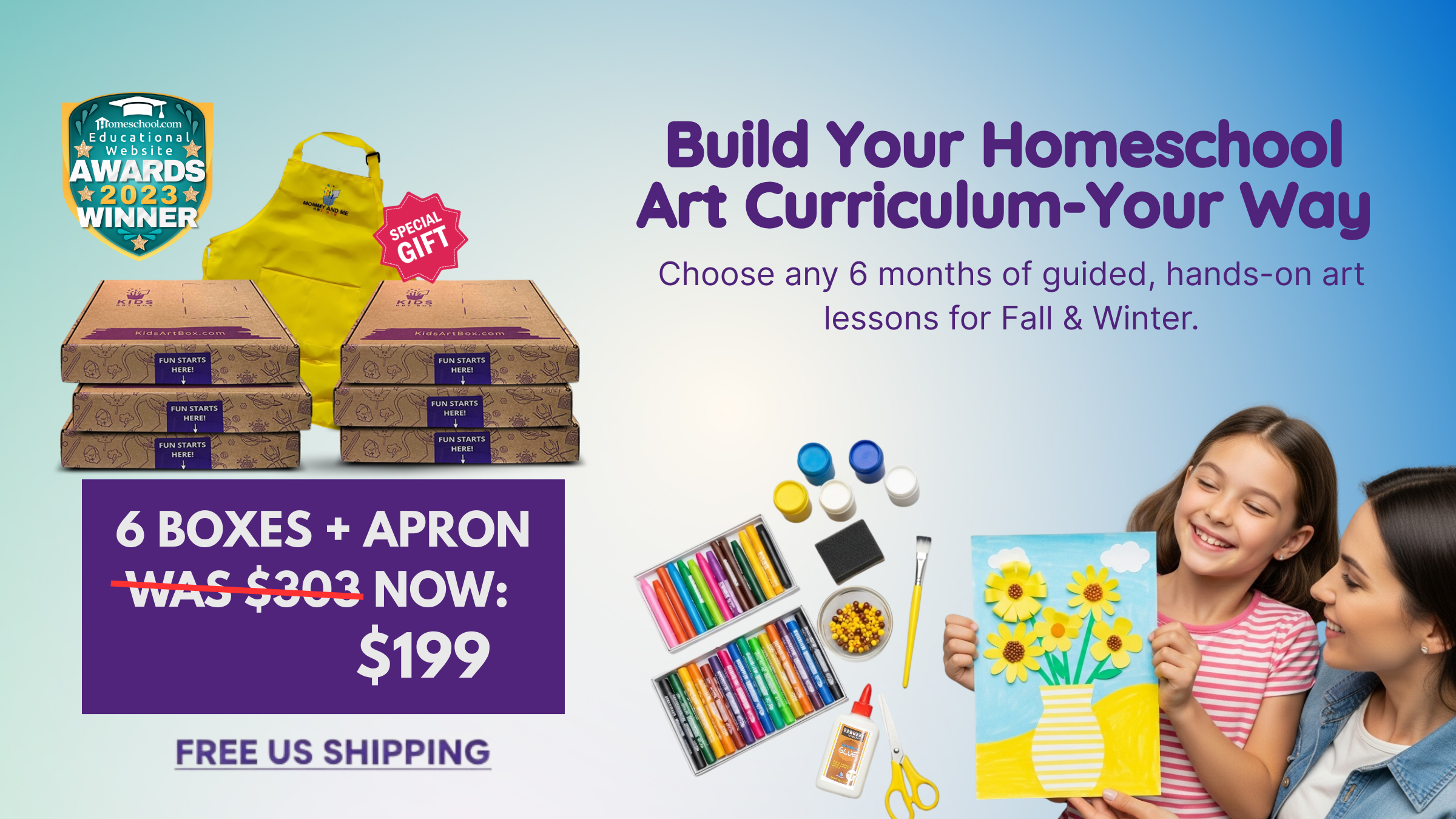 6 BOXES + 1 APRON<br>
WAS $303, NOW $199